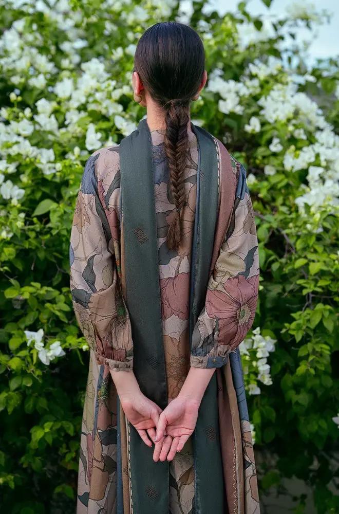 Baroque - 3PC Unstitched Printed Khaddar Shirt with Printed Khaddar Dupatta and Trouser - RF1271 Royal Pret