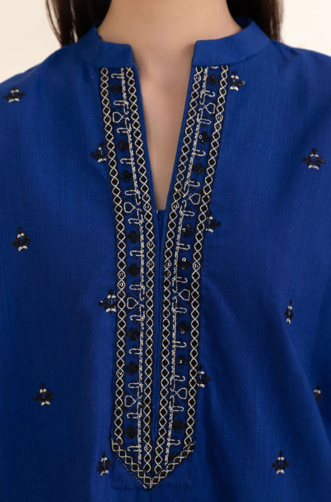 Sapphire - 3PC Unstitched Khaddar Embroidered Front with Digital Printed Dupatta and Trouser - RF1275