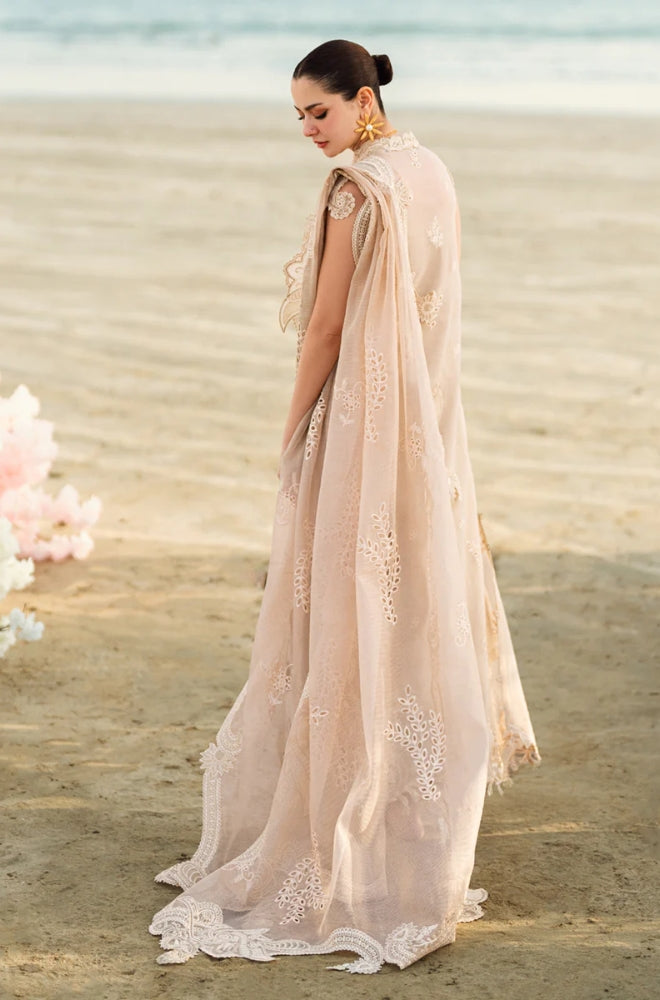 Qalamkar - 3PC Lawn Embroidered Shirt with Embroidered Slub Net Dupatta (Unstitched) - RF1326