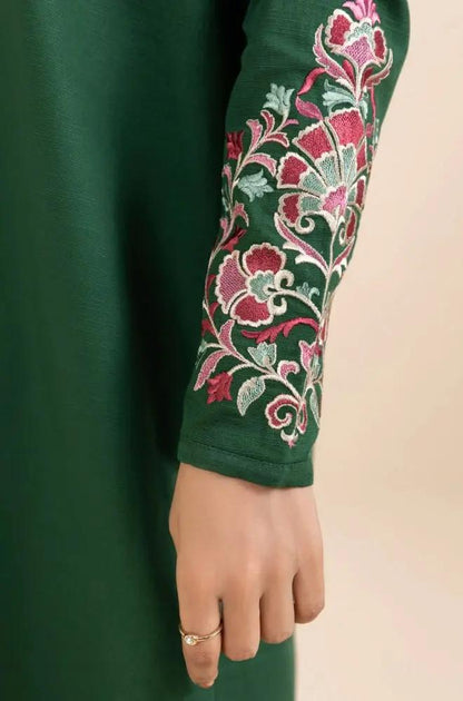 Sapphire - 3PC Unstitched Khaddar Embroidered Front with Digital Printed Dupatta and Trouser - RF1277 Royal Pret