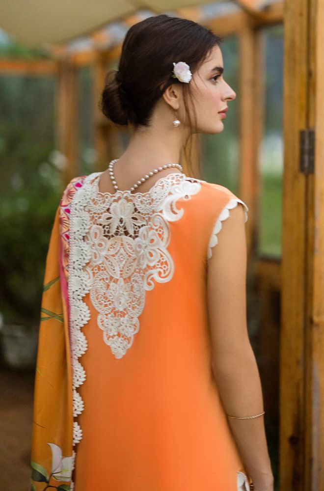 Mushq - 3PC Lawn Embroidered Shirt with Printed Silk Dupatta (Unstitched) - RF1373