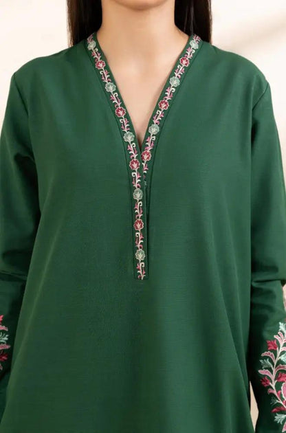 Sapphire - 3PC Unstitched Khaddar Embroidered Front with Digital Printed Dupatta and Trouser - RF1277 Royal Pret