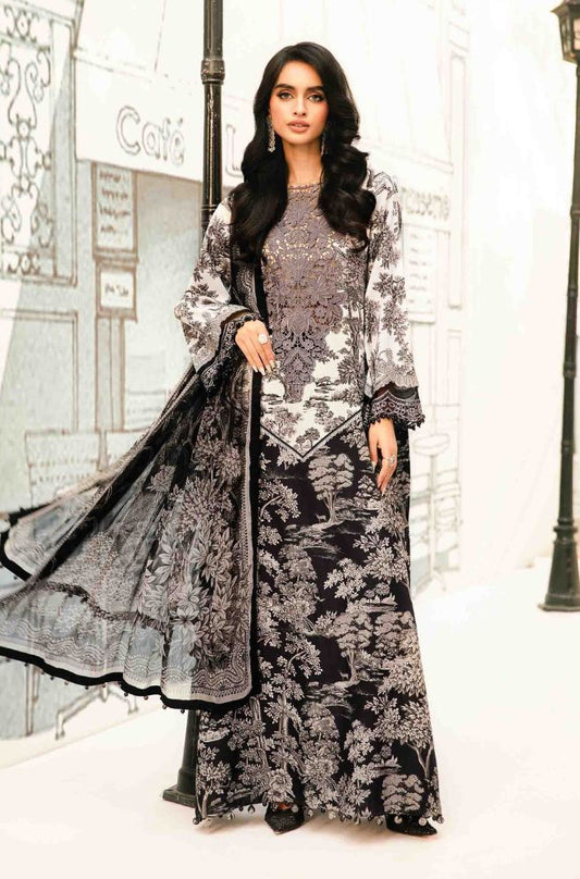 Maria B - 3PC All Over Printed Banadora Lawn Shirt with Printed Voil Dupatta (Unstitched) - RF1383