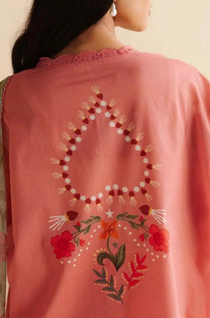 Coco by Zara Shah Jahan - 3PC Banadora Lawn Printed Shirt with Printed Voil Dupatta (Unstitched) - RF1387 Royal Pret