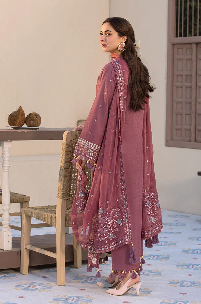 Allys - 3PC Lawn Sequence Embroidered Shirt with Embroidered Chiffon Dupatta (Unstitched) - RF1338