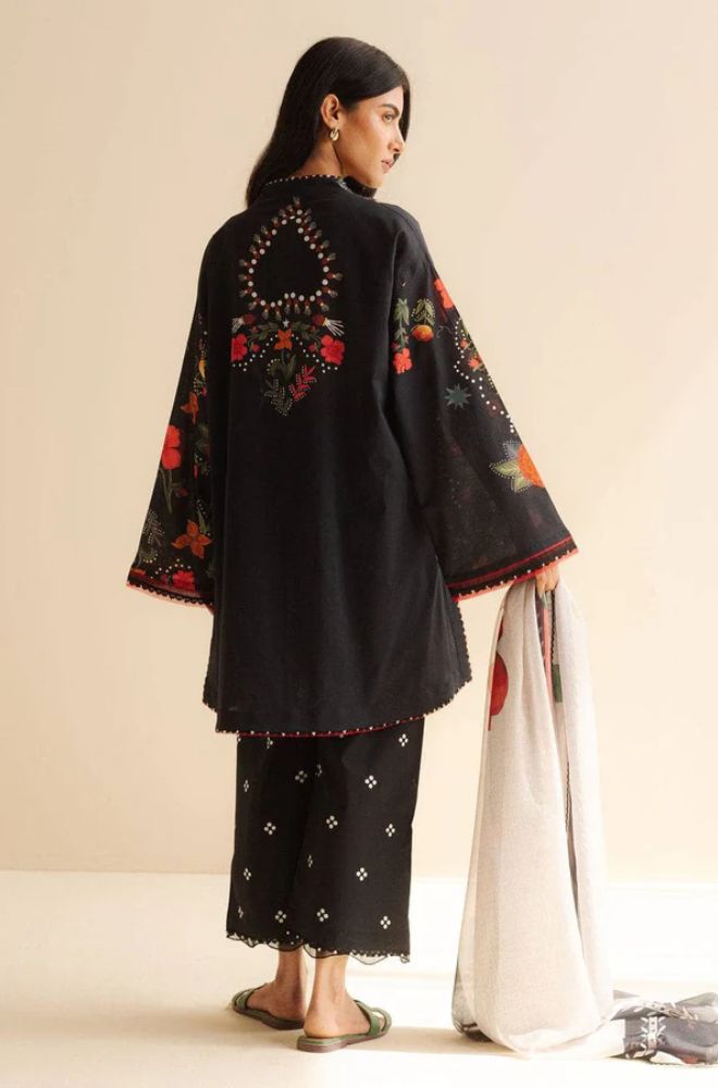 Coco by Zara Shah Jahan - 3PC Banadora Lawn Printed Shirt with Printed Voil Dupatta (Unstitched) - RF1388