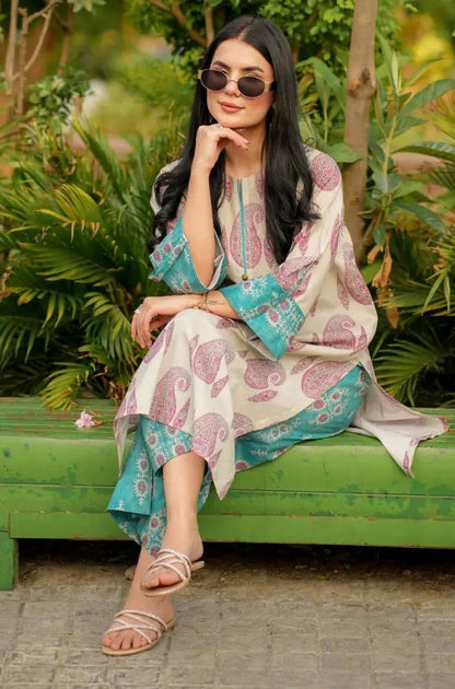 Urge 2PC Unstitched Lawn Printed Shirt with Printed Trousers - RF1111 royalpret