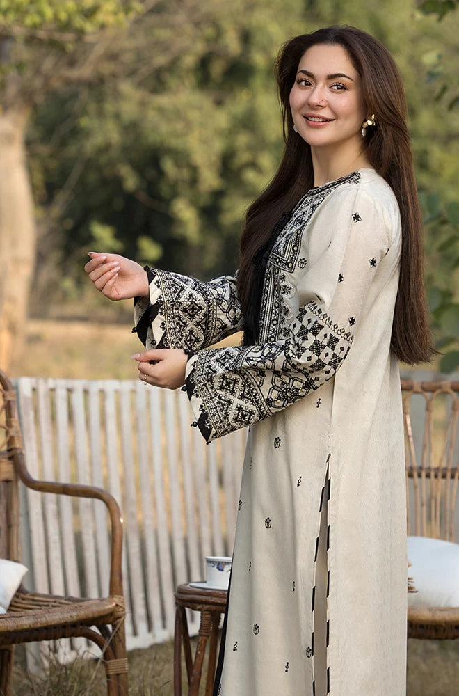 Allys - 3PC Lawn Embroidered Shirt with Embroidered Chiffon Dupatta (Unstitched) - RF1339