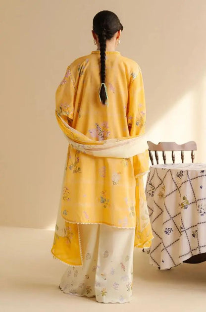 Coco by Zara Shah Jahan - 3PC Banadora Lawn Printed Shirt with Printed Voil Dupatta (Unstitched) - RF1394 Royal Pret