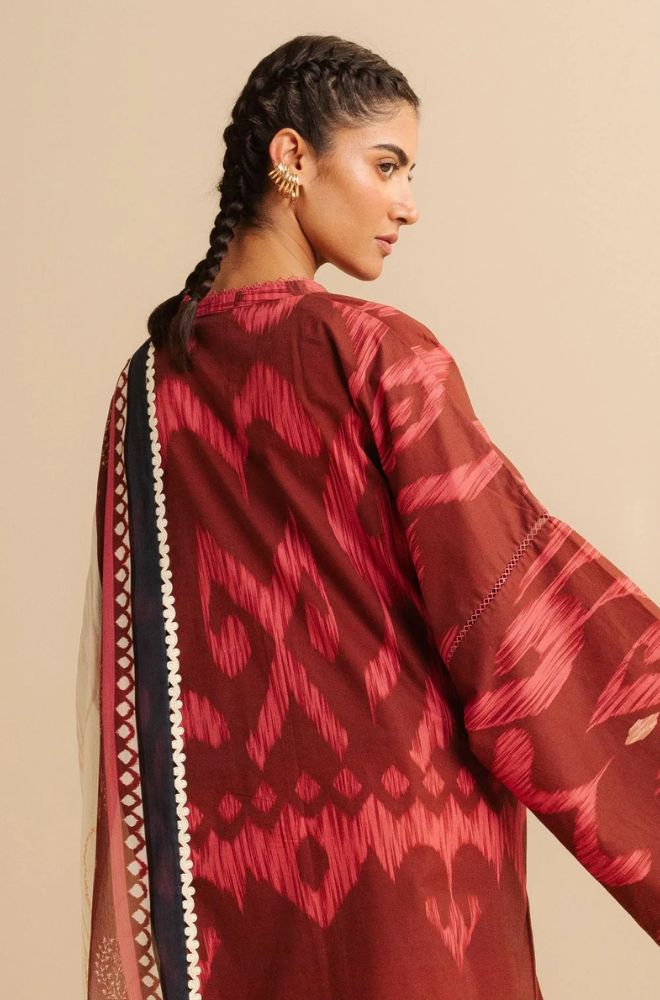 Coco by Zara Shah Jahan - 3PC Banadora Lawn Printed Shirt with Printed Voil Dupatta (Unstitched) - RF1395