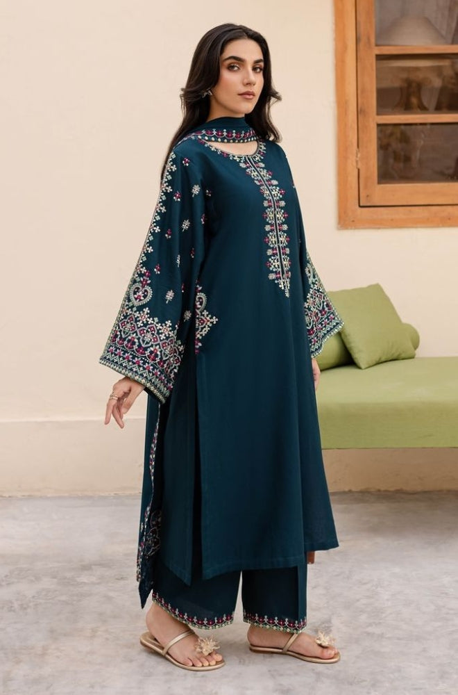 Batik - 3PC Lawn Embroidered Shirt with Embroidered Chiffon Dupatta (Unstitched) - RF1315