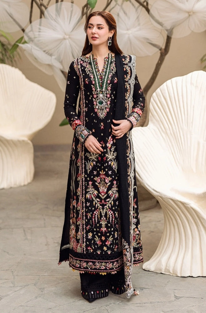Qalamkar - 3PC Lawn Embroidered Shirt with Embroidered Chiffon Dupatta (Unstitched) - RF1323