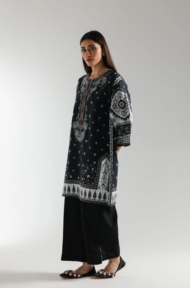 Ethnc - 3PC Banadora Lawn Printed Shirt with Printed Voil Dupatta (Unstitched) - RF1399