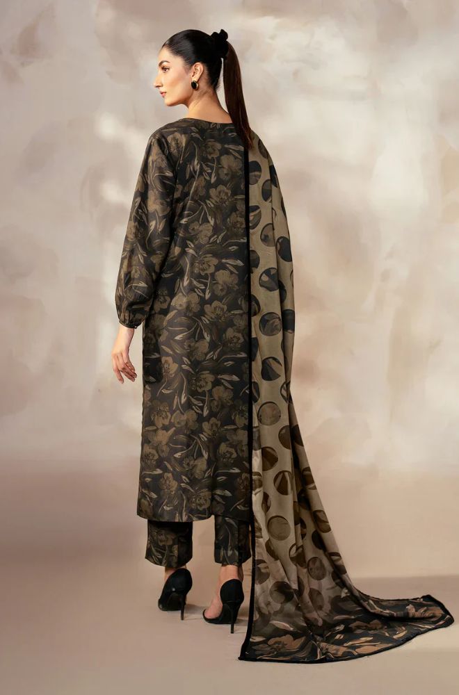 Baroque - 3PC Khaddar Digital Printed Shirt with Khaddar Printed Shawl (Unstitched) - RF1410