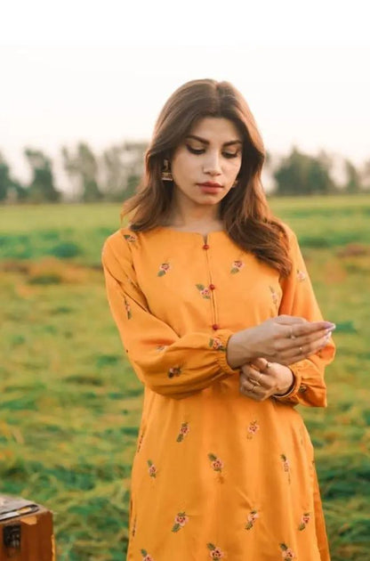 Meher - Stitched 2PC Dhanak Embroidered - RP0001 Royal Pret