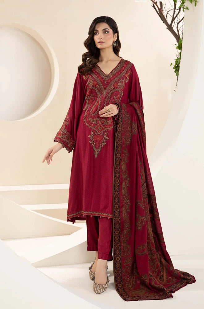 Maria B - 3PC Lawn Embroidered Shirt with Printed Chiffon Dupatta (Unstitched) - RF1314
