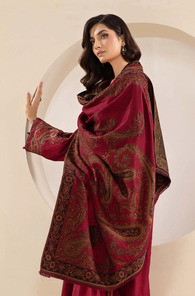 Maria B - 3PC Unstitched Dhanak Embroidered Shirt with Digital Printed Dupatta and Trouser - RF1190