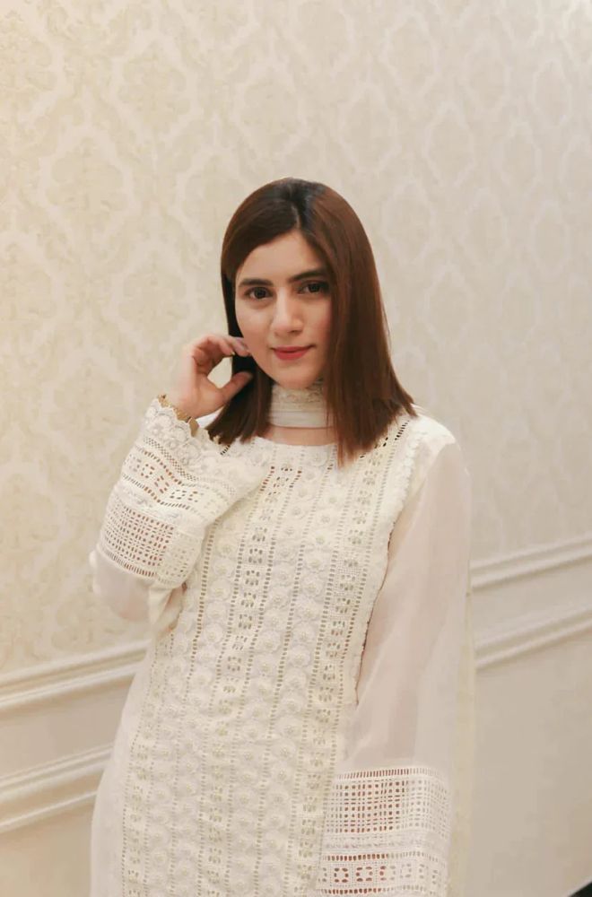 Nisa - 3PC Lawn Chicken Kari Embroidered Shirt with Self Embroidered Dupatta and Lawn Trousers - RF0714