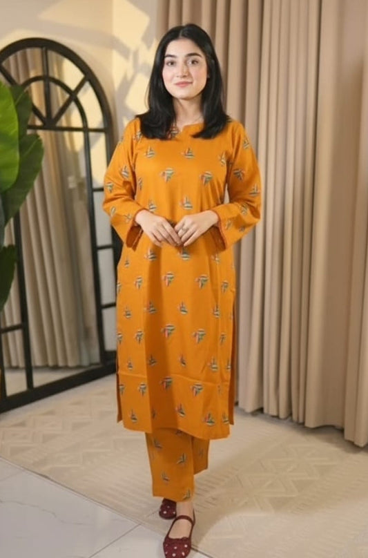 Meher - Stitched 2PC Dhanak Embroidered - RP0001 Royal Pret