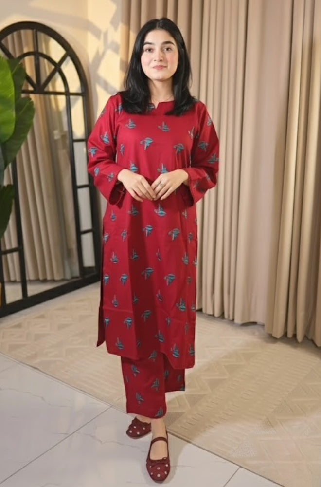 Raqs e Lal - Stitched 2PC Dhanak Embroidered - RP0002 Royal Pret