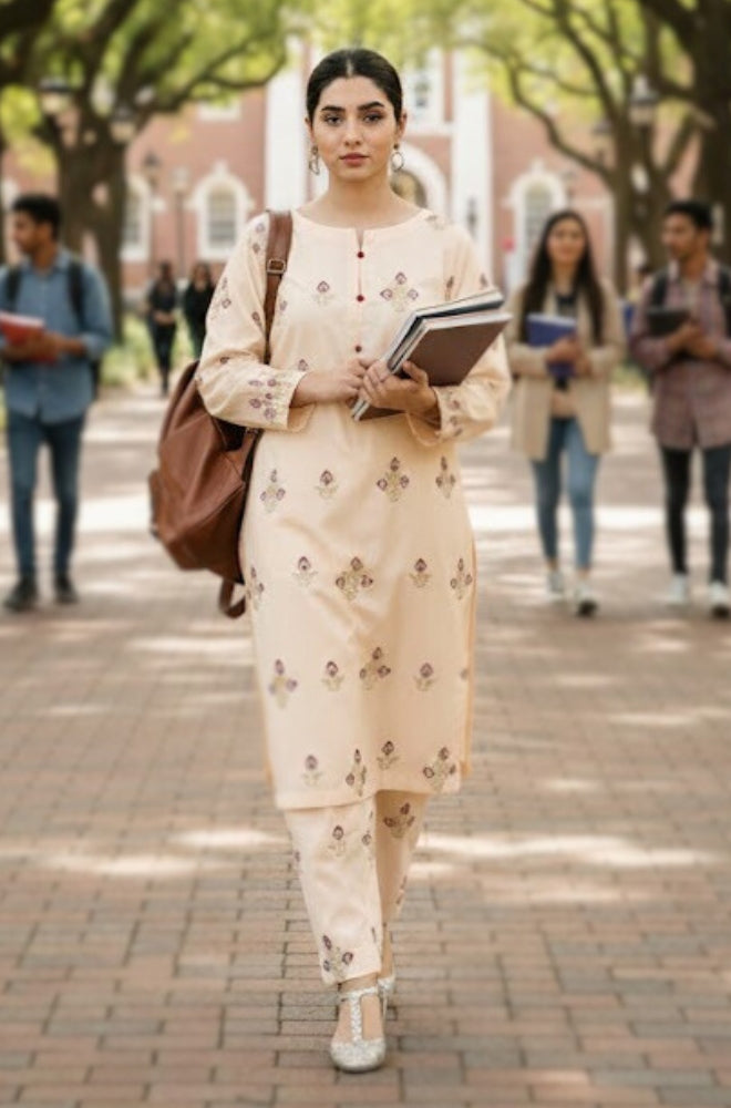 Mahveen - Stitched 2PC Dhanak Embroidered - RP0004 Royal Pret