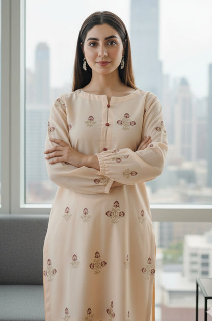 Mahveen - Stitched 2PC Dhanak Embroidered - RP0004 Royal Pret