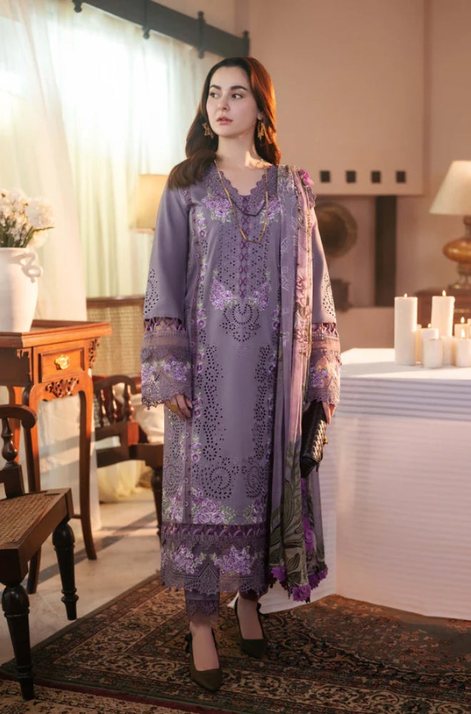 Jade - 3PC Lawn Embroidered Shirt with Printed Chiffon Dupatta (Unstitched) - RF1321