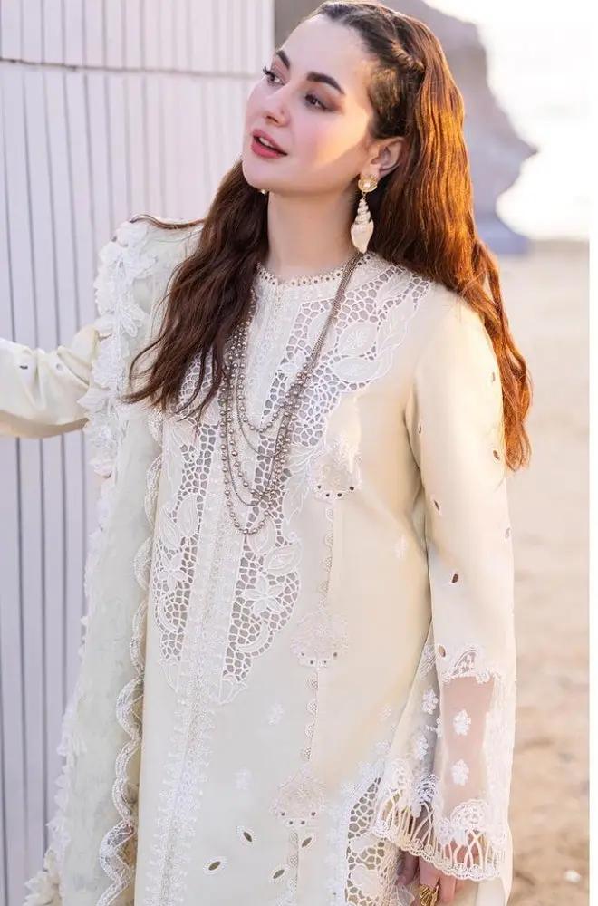 3PC Lawn Embroidered Shirt with Printed and Embroidered Khadi Net Dupatta (Unstitched)- RF1041 royalpret