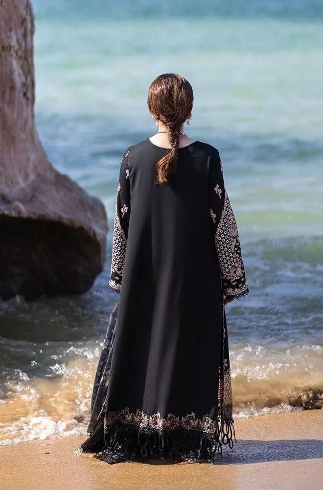 3PC Unstitched Lawn Heavy Embroidered Shirt with Print Embroidered Slub Net Dupatta - RF1036 royalpret