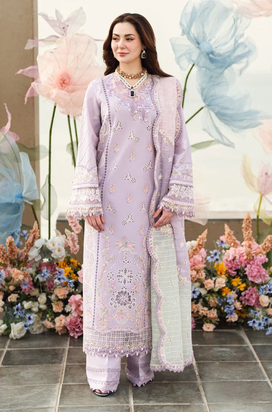 Qalamkar - 3PC Lawn Embroidered Shirt with Printed and Embroidered Slub Net Dupatta (Unstitched) - RF1324