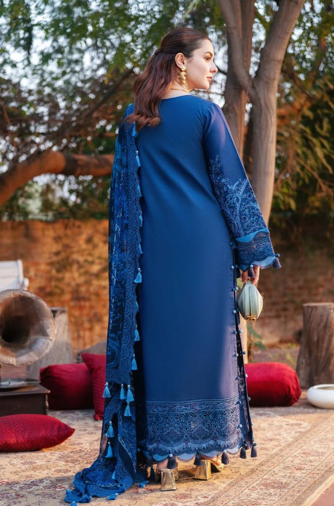 Jade - 3PC Lawn Embroidered Shirt with Printed Chiffon Dupatta (Unstitched) - RF1354