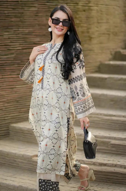Urge 2PC Unstitched Lawn Printed Shirt with Printed Trousers - RF1110 royalpret