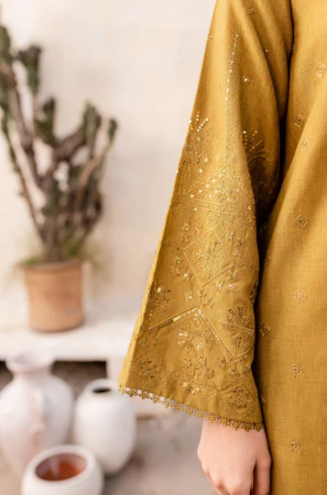 Batik - 3PC Unstitched Lawn Sequence Embroidered Shirt with Organza Sequence Embroidered Dupatta - RF1029