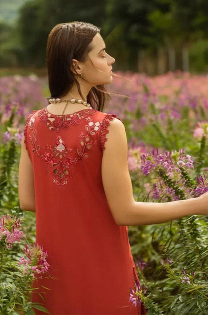 Mushq - 3PC Lawn Embroidered Shirt with Printed Silk Dupatta (Unstitched) - RF1362 Royal Pret