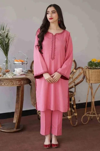 Aisling - 3PC Unstitched Dhanak Embroidered Shirt with Dhanak Embroidered Dupatta and Trouser - RF1149 royalpret