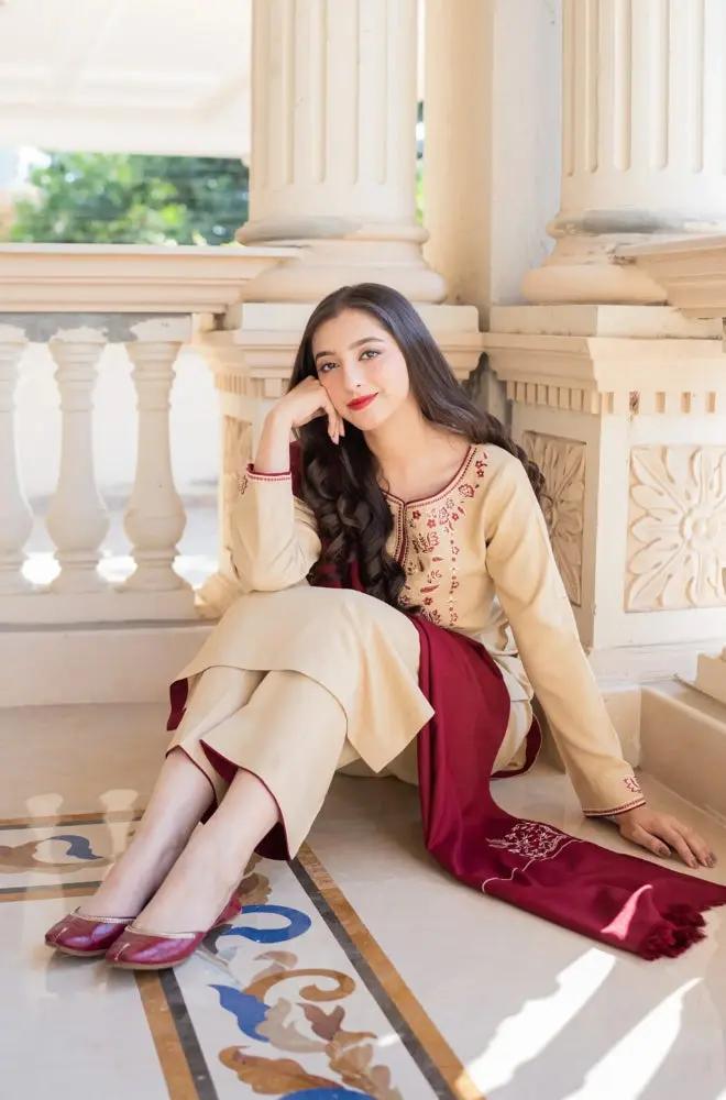 Aisling - 3PC Unstitched Dhanak Embroidered Shirt with Dhanak Embroidered Dupatta and Trouser - RF1152 royalpret