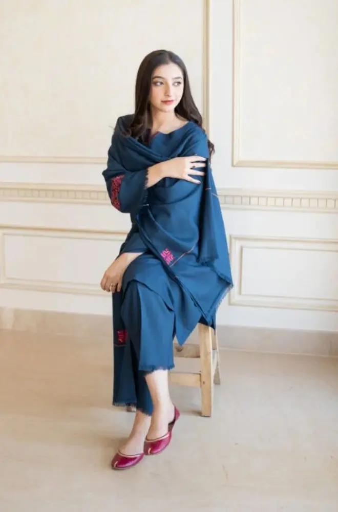 Aisling - 3PC Unstitched Dhanak Embroidered Shirt with Dhanak Embroidered Dupatta and Trouser - RF1153 royalpret