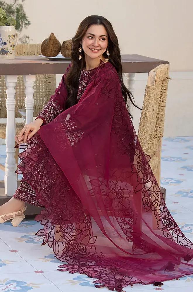 Allys - 3PC Lawn Embroidered Shirt with Embroidered Organza Dupatta (Unstitched) - RF1337 royalpret