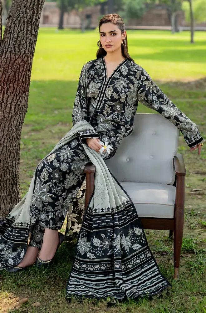 Baroque - 3PC Unstitched Printed Khaddar Shirt with Printed Khaddar Dupatta and Same Printed Trouser - RF1200 royalpret
