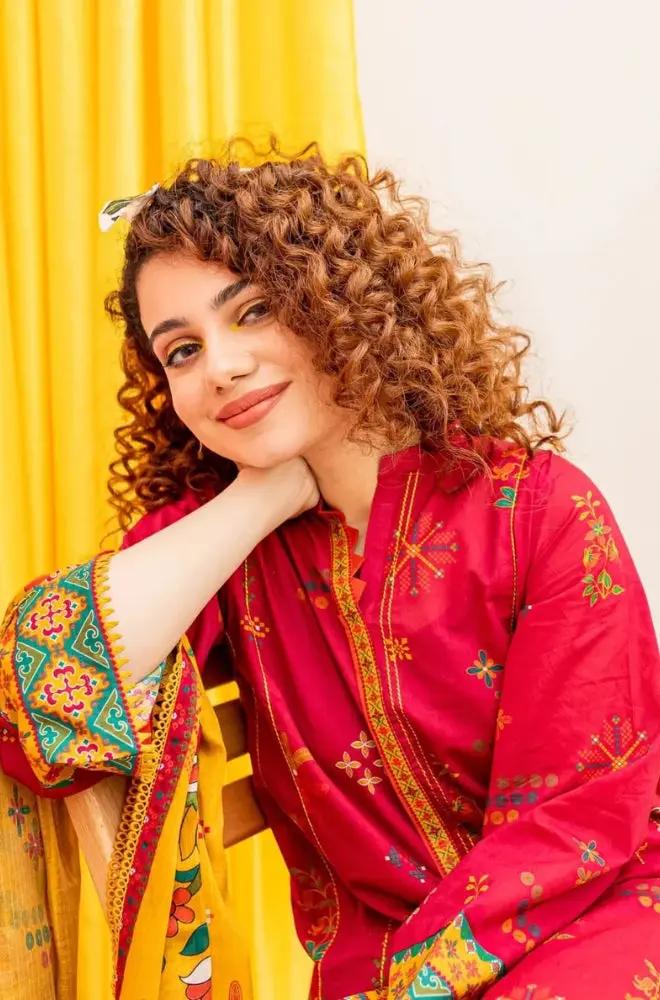 Batik - 3PC Unstitched Embroidered Khaddar Shirt with Printed Pashmina Wool Shawl and Trouser - RF1199 royalpret