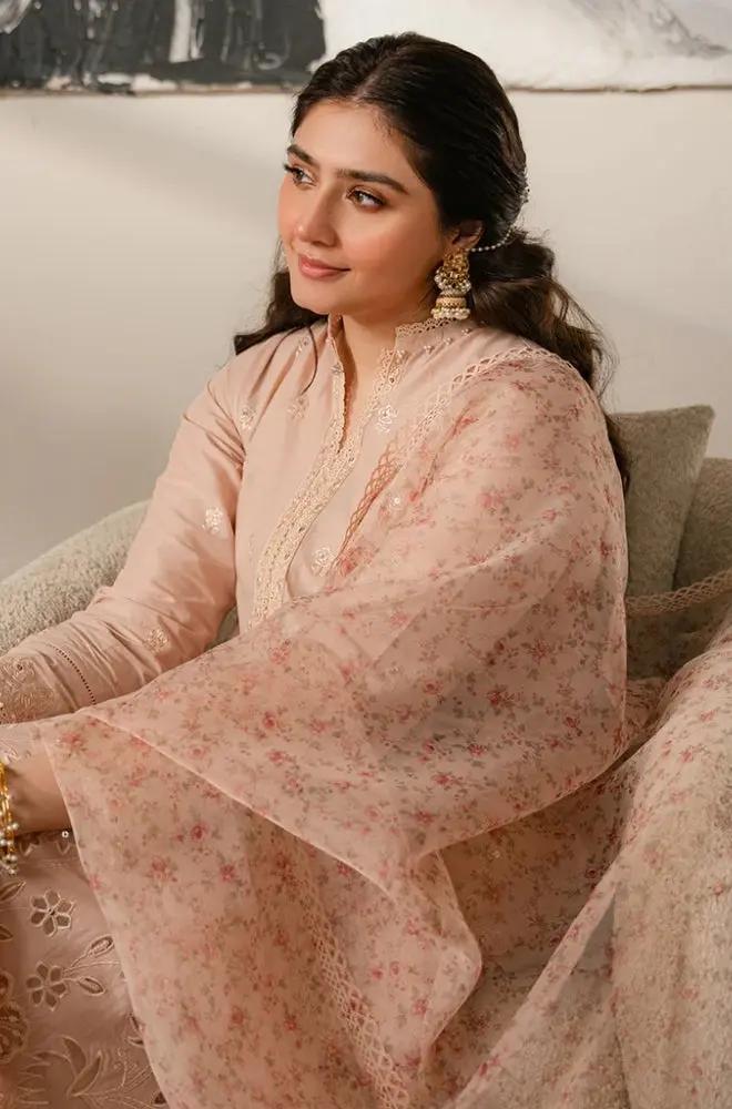 Cross Stitch - 3PC Unstitched Lawn Embroidered Shirt with Printed Cotton Net Dupatta - RF1068 royalpret