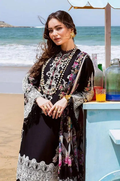 Elaf - 3PC Lawn Embroidered Shirt with Printed Chiffon Dupatta (Unstitched) - RF1310 royalpret
