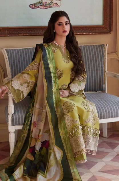 Elaf - 3PC Lawn Embroidered Shirt with Printed Chiffon Dupatta (Unstitched) - RF1311 royalpret