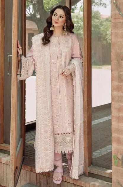 Jazmin - 3PC Lawn Embroidered Shirt with Chiffon Embroidered Dupatta (Unstitched) - RF1020 royalpret