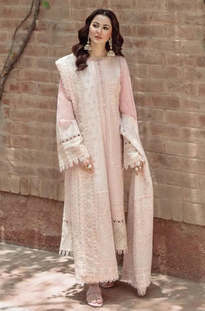 Jazmin - 3PC Lawn Embroidered Shirt with Chiffon Embroidered Dupatta (Unstitched) - RF1020 royalpret