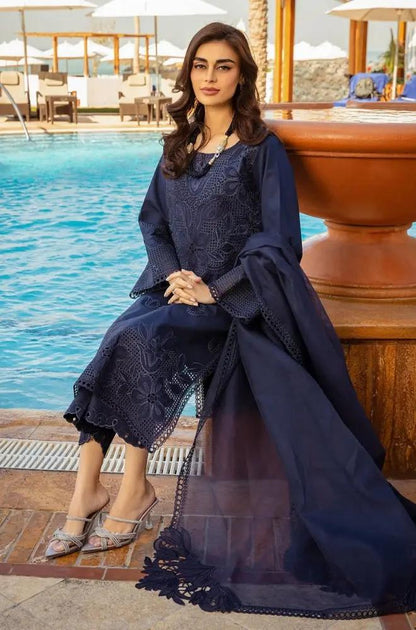 Rang Rasiya - 3PC Lawn Embroidered Shirt with Embroidered Khadi Net Dupatta (Unstitched) - RF1304 royalpret