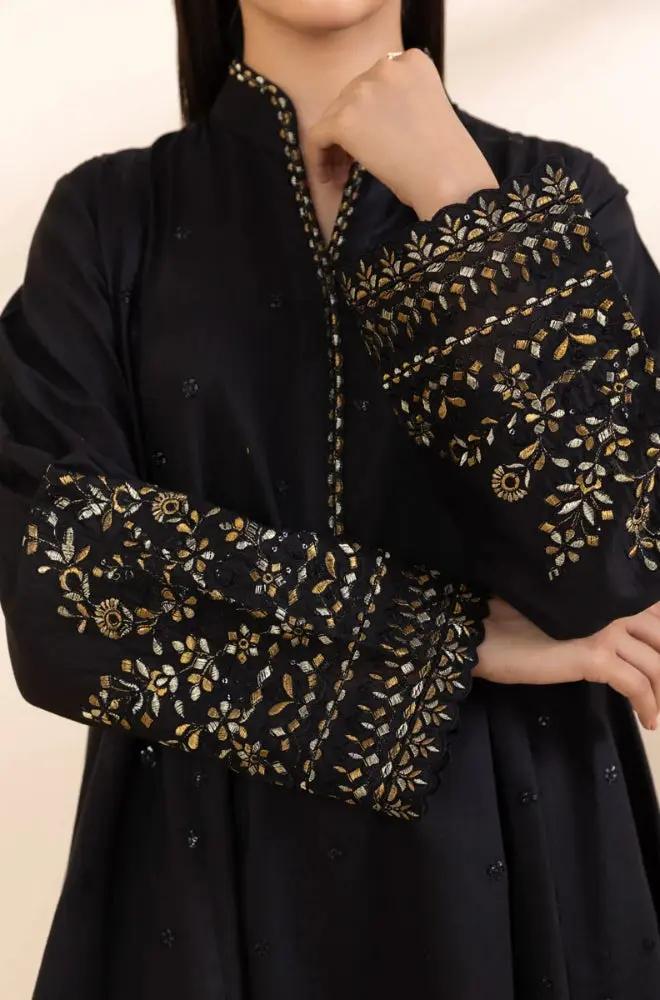 Sapphire - 3PC Unstitched Khaddar Sequence Embroidered Shirt with Digital Printed Dupatta and Trouser - RF1292 royalpret