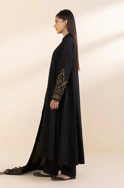 Sapphire - 3PC Unstitched Khaddar Sequence Embroidered Shirt with Digital Printed Dupatta and Trouser - RF1292 royalpret