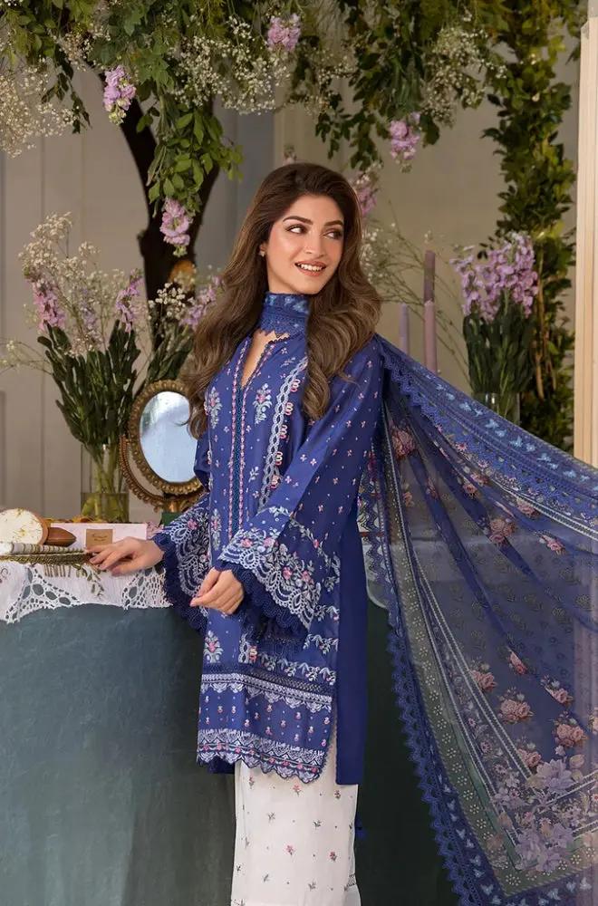 Sobia Nazir - 3PC Lawn Embroidered Shirt with Printed Chiffon Dupatta (Unstitched) - RF1341 royalpret