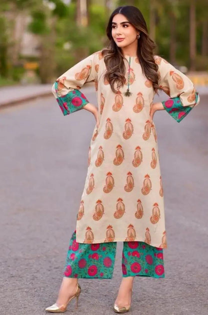 Urge 2PC Unstitched Lawn Printed Shirt with Printed Trousers - RF1108 royalpret